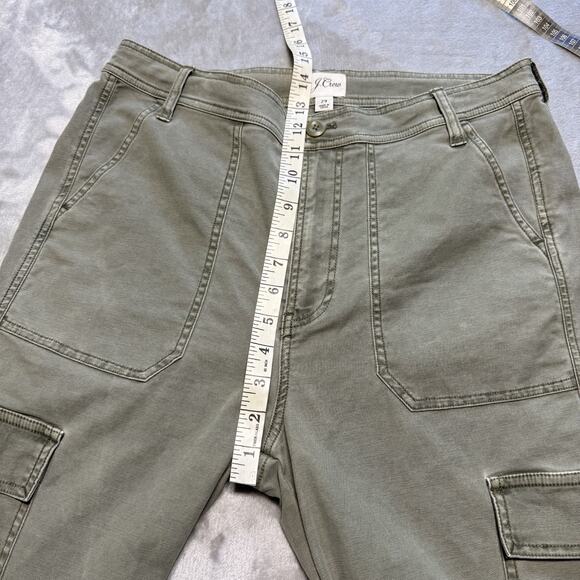 J. Crew Pants Womens 29 Slim Fit Cargo Military Green Pockets Stretch Chinos - Picture 6 of 14